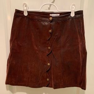Burgundy Mini Skirt